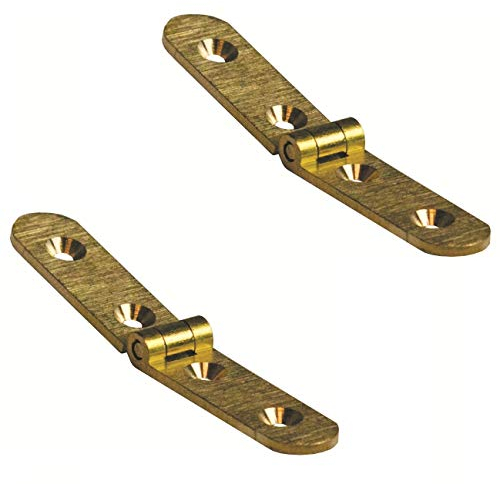 Set bestehend aus 2 Klappscharnieren aus Messing für Klapptische, Möbel usw. Möbelscharnier, Tischscharnier