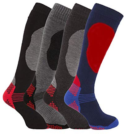 i-Smalls 4 Pairs Mens Long Hose High Performance Ski Socks