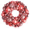 com-four® Türkranz Weihnachten - Adventskranz mit verschiedenen Christbaumkugeln in schönen Farben Ø ca. 32 cm - toll glänzende Weihnachtsdeko - Tischkranz