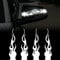 TOMALL 4 Stück 15 cm Reflektierende Aufkleber Auto Vinyl Racing Racing Flamme Streifen Aufkleber Golfwagen ATV Motorrad Fahrrad Skateboard Laptop DIY Dekoration (Weiß)