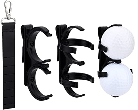 SUPERFINDINGS 1 Stück PU Leder Golf Tee Halter 7 Tee Golfball Halter Mit 3 Stück ABS Kunststoff Doppelclip Ballhalter Organizer Golfball Abdeckung Für Golfer Golf Sportwerkzeug Zubehör