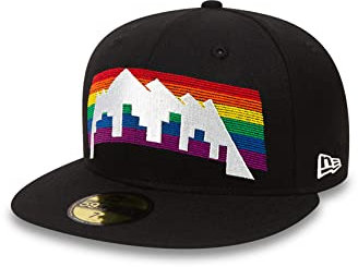 New Era 59Fifty Cap Denver Nuggets Black Schwarz, Size:7 1/8