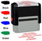 Stempel Personalisiert 75 x 38 mm,selbstfärbend, für Geschäftsadressen, Gummi-Stempel, bis zu 5 Zeilen, 4 Farben und Schriftarten