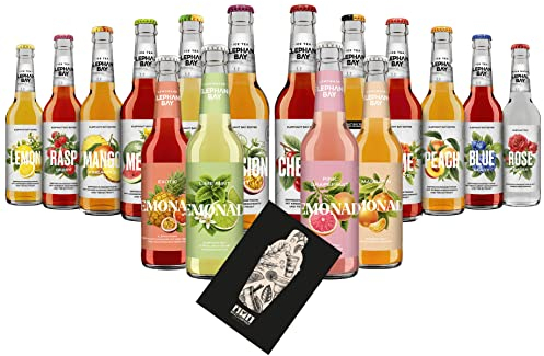 Mixcompany.de Bar & Glas Elephant Bay Ice Tea Lemonade tasting Set 16 verschiedene Sorten je 330ml inkl. Pfand - MEHRWEG 12x Eistee + 4x Lemonade