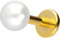 PIERCINGLINE Titan Labret mit Push Fit SYNTH. PERLE Piercing Ohr Helix Conch Tragus Goldfarben 1x6x4 mm