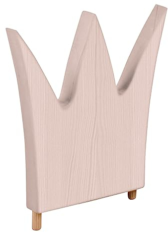 BioKinder Holzstecker aufsteckbare Krone Holz-Krone Aufstecker für Laura-Garderobe Laura aus zertifiziertem Massivholz Kiefer Steinrosé lasiert