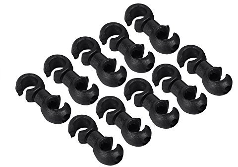 VGEBY 10pcs Brake Cable Clips, Bicycle S Buckle Clips MTB Brake Gear Housing Guides Cycling Bike Accessories (black)