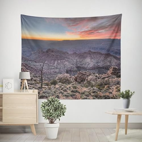 EHOMERY Wandteppich Schlicht Wandtuch Querformat Berg Wandteppich Hippie Foto Wanddekoration Wohnzimmer Schlafzimmer Wandbehang Dekoration 200x200cm