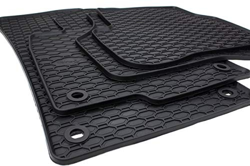 kfz-premiumteile24 Premium Gummimatten Kompatibel mit Golf 5 1K Golf 6 5K Jetta Scirocco III Fußmatten Allwetter Gummi Automatten Drehknebel Oval 100% Passgenau