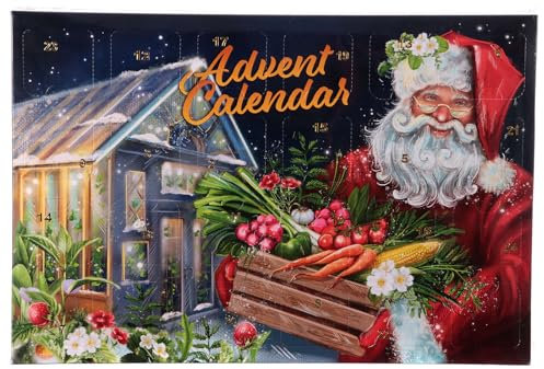 Holyart Calendario Avvento 24 Semi da piantare Babbo Natale nella Serra