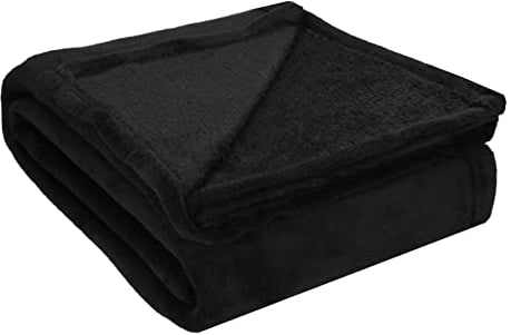 Betz Romania Decke Sofa Kuscheldecke Schwarz - warm Sofaüberwurf Decke, Sofadecke Couchdecke, 140x190 cm Flauschige Wohndecke für Couch