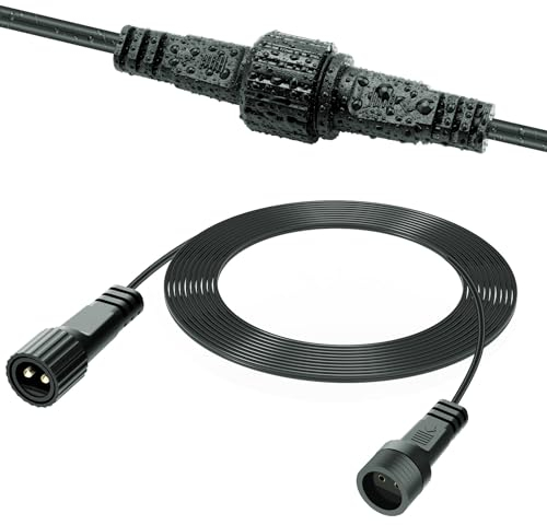 Verlängerungskabel 10M für Weihnachtsbeleuchtung, Gcstnn 2 Polig LED Lichterketten Verlängerungskabel,IP65 Wasserdicht für Aussen Lichter,Eiszapfen Lichter,Netz Lichter,Xmas Lichterkette-Dunkelgrün