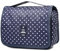 Sechunk Trousse de toilette étanche à suspendre multifonction pour femme rose one size… (navyRound Dot)