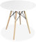 Homey - Mesa Redonda de Comedor o Cocina Acabada en Blanco Modelo Malmö, Práctica y Funcional. Medidas: 80 cm (Largo) x 80 cm (Ancho) x 75 cm (Alto)