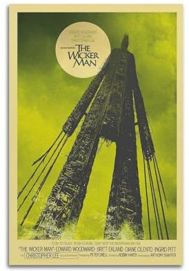 greb The Wicker Man Film-Leinwand-Poster, Raumdekoration, ästhetisches Poster, künstlerisches Poster für Schlafzimmer, Wohnzimmer, Wände, 20 x 30 cm, ungerahmt