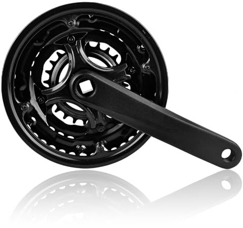 Sporgo Kurbelgarnitur für Mountainbike 6/7/8-fach: Kettenradgarnitur mit kettingrand, Fahrrad Kurbel für 6/7/8 Gang 170mm 42-34-28 Zähne für MTB Mountainbike Getriebe Vierkant Getriebe