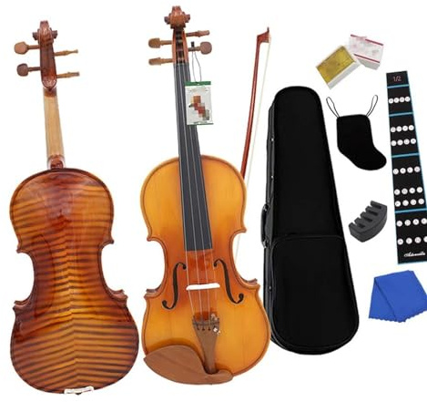 Geigeninstrument Violine, Professionell, 4/4, 3/4, 1/2 Streifen, Helle Akustische Violine, Anfänger, Musikliebhaber, Violine Mit Kofferbogen (Color : 3-4Violin)