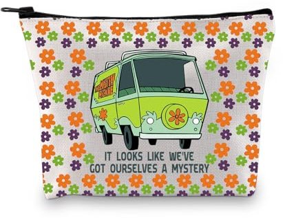 Sc-Doo inspirierte Make-up-Tasche, Cartoon-Film-Fans, Geschenk, Mystrey-Maschine, Reißverschlusstasche, A Mystery 3uk, modisch