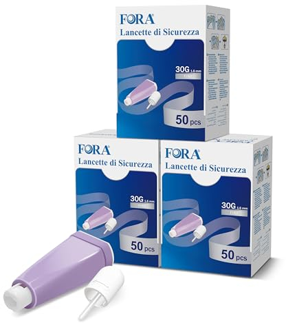 FORA Safety-Lanzetten 30G 1.6mm - 150 Stück, einmalstechhilfe der für kapillare Blutentnahme