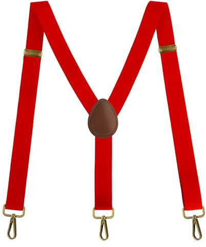 Yicelerate Hosenträger Herren,Hosenträger Für Herren Schwarz,Einstellbar und Elastisch Einheitsgröße Arbeitshose (rot)