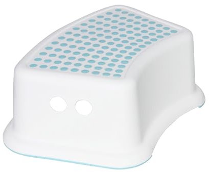 Escalón Infantil de 1 Peldaño 35x25x13cm TinySteps Blanco/Azul 7house