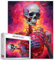 Bunte Totenkopf Knochen Puzzles für Erwachsene -Blume Skelett Puzzles,Tag der Toten Party Spiele Geschenke Gothic Puzzles für Erwachsene 1000 Teile Mexiko Schädel Halloween Puzzles