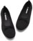 Geweo Damen Ballerinas Elegant Slip On Knit Kleid Schuhe Barfußschuhe Barfuss Ballerina Flache Schuhe Runde Zehe Slippers Walking Ballerinas für Frauen Bequem Weich Hausschuhe, Schwarz 38 EU