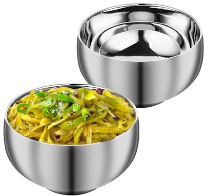 VASCIEER SUS316 Bol isotherme en acier inoxydable, 500 ml, sous vide à double paroi, bol à soupe, céréales, passe au lave-vaisselle