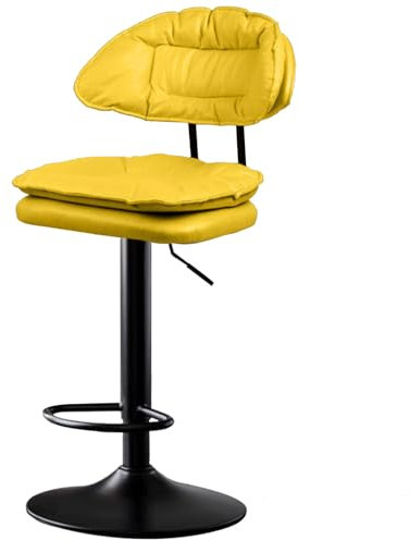 Drehbarer Barhocker mit Fußstütze und U-förmigem dickem Kissen – höhenverstellbar, moderne Barstühle für Küche, Insel, Bar
