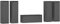 Genérico Wenjingqi 3100211 Meuble TV 5 pièces en bois massif de pin gris, gris