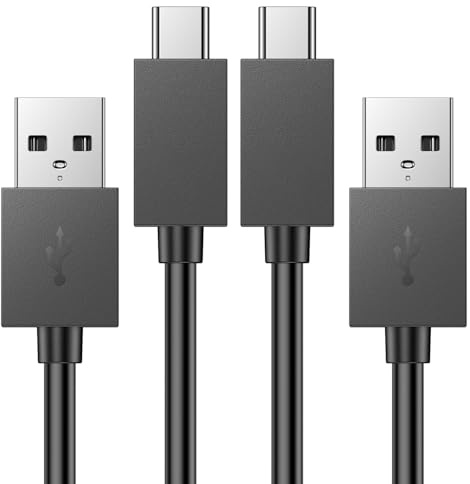 PS5 Controller Charger – 2 Pack 5FT OEM Original Fast Charging Cable Data Cord Wire Accessories for PlayStation 5 DualSense, Xbox Series S X Core, Elite Series 2, Switch Controller