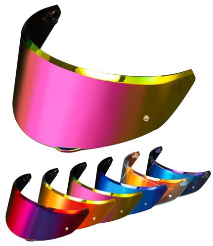 PSLER Visiera Casco per AGV New K3 (E2206),Solo per casco K3 taglia S/M/L - Visiera Colorata Accessori per Casco da Moto Ricambio(Rosso Rosa Intenso)