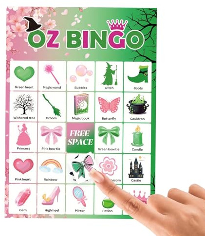 JINGLING Bingo Hexe Kartenspiel – Partyzubehör, Gesellschaftsspiel Halloween | Tragbare Karten für Anfänger Geburtstag Reise Familie Events Geschenk
