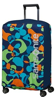 Samsonite TA Revolution - Faltbare Schutzhülle für Koffer Größe M, Kofferhülle passend für 66–69 cm, Reisekoffer Schutz, mit reflektierendem Detail, Mehrfarbig (Colorwave)