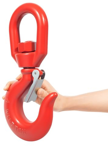 TFGXUE 7 T Gancio Per Carico, Gancio Per Gru Con Blocco Di Sicurezza E Dispositivo Girevole Hyper-Glide In Lega Di Acciaio