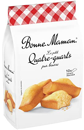 Bonne-Maman - Petit Quatre-Quart Pur-Beurre - 10 Petits Quatre-Quarts emballés individuellement - le sachet de 300g