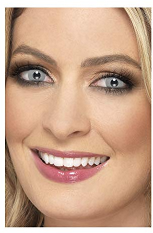 Smiffy's 47112 Grey Vampire Tageslinsen weich, 2 Stück/BC 8.7 mm/DIA 14.5 mm / 0 Dioptrien