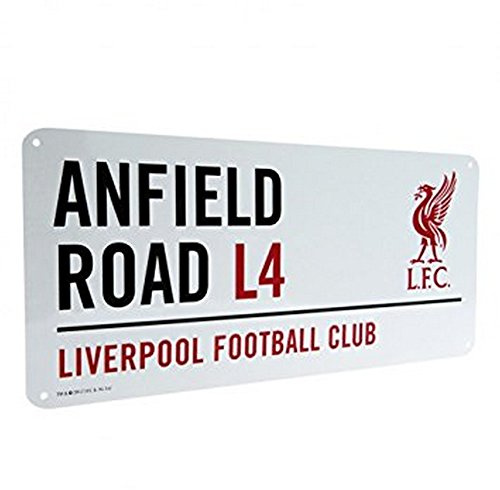 Liverpool FC Official Football Metal Street Sign (One Size) (White/Red/Black)