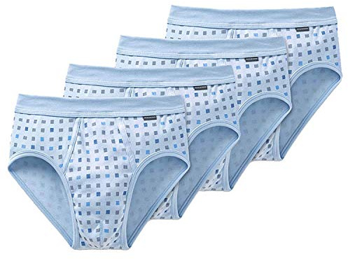 Schiesser Herren Slips mit Eingriff, Feinripp, Weiß, 4er Pack