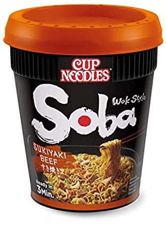 Nissin Sukiyaki Beef Noodles with Yakisoba Sauce 90 g Cup