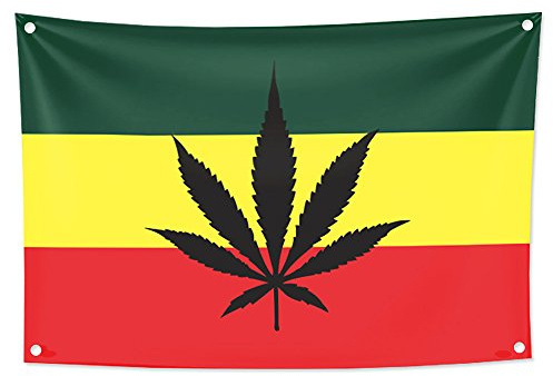 KINO Homie Dekorativer Wandteppich im Jamaika-Reggae-Stil, Marihuana-Blatt, Rasta-Flagge, Bar, Club, Tattoo, Geschäft, Banner, Wandbehang, Cannabis-Stoffposter
