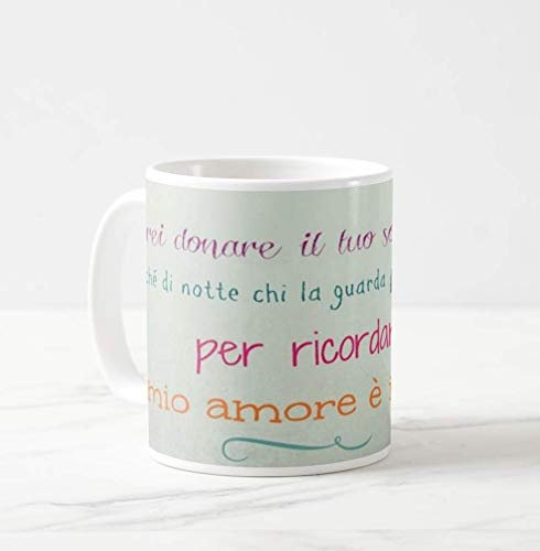 Idea Regalo Tazza Personalizzata Mug Frase Tiziano Ferro - Il Regalo Piu' Grande - Citazione - Quote - Dedica - 1 - Idea Regalo