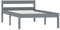 vidaXL Kiefernholz Massiv Bettgestell Holzbett Einzelbett Futonbett Massivholz Bett Bettrahmen Lattenrost Schlafzimmerbett 100x200cm Grau
