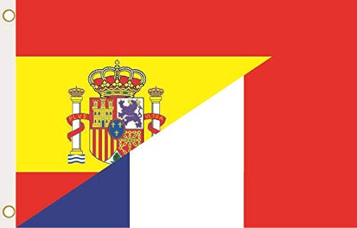 U24 Drapeau Espagne France 90 x 150 cm