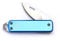 Whitby Pocket Knife, 1.75 Survival Stainless Steel Folding Knives UK Legal Sprint Lagoon Blue Finish, Stylish High Performance, Non Locking EDC Blade, Portable for Camping Hiking
