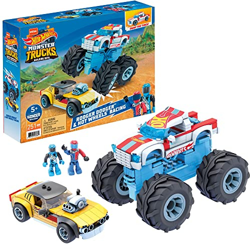 MEGA GYG22 - MEGA Construx + Hot Wheels Rodger Dodger Auto zum zusammenbauen, Spielzeug ab 5 Jahren