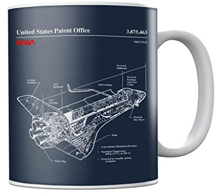 Nasa Shuttle Structure Blueprint Mug