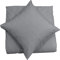 Mixibaby Kissenbezug 40X40 2er Set Dekokissen Kissenhülle Kissen Bezug 100% Baumwolle, Farbe:Anthrazit