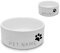 Personalised Cat Bowl with Name and Paw Print, Personalise with Any Name for Any Pampered Puss