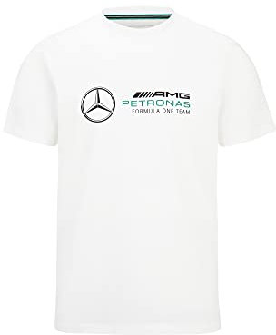 MERCEDES AMG PETRONAS Formula One Team - Offizielle Formel 1 Merchandise Kollektion - Großes Logo-T-Shirt - Weiß - Herren - S
